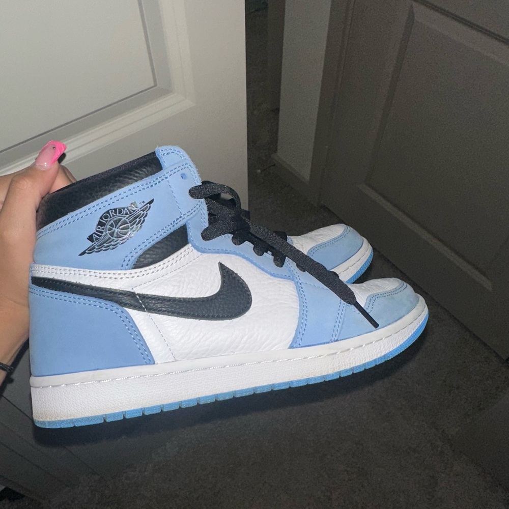 Nike Air Jordan High Top Sneakers - Blue and White